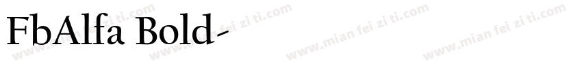 FbAlfa Bold字体转换